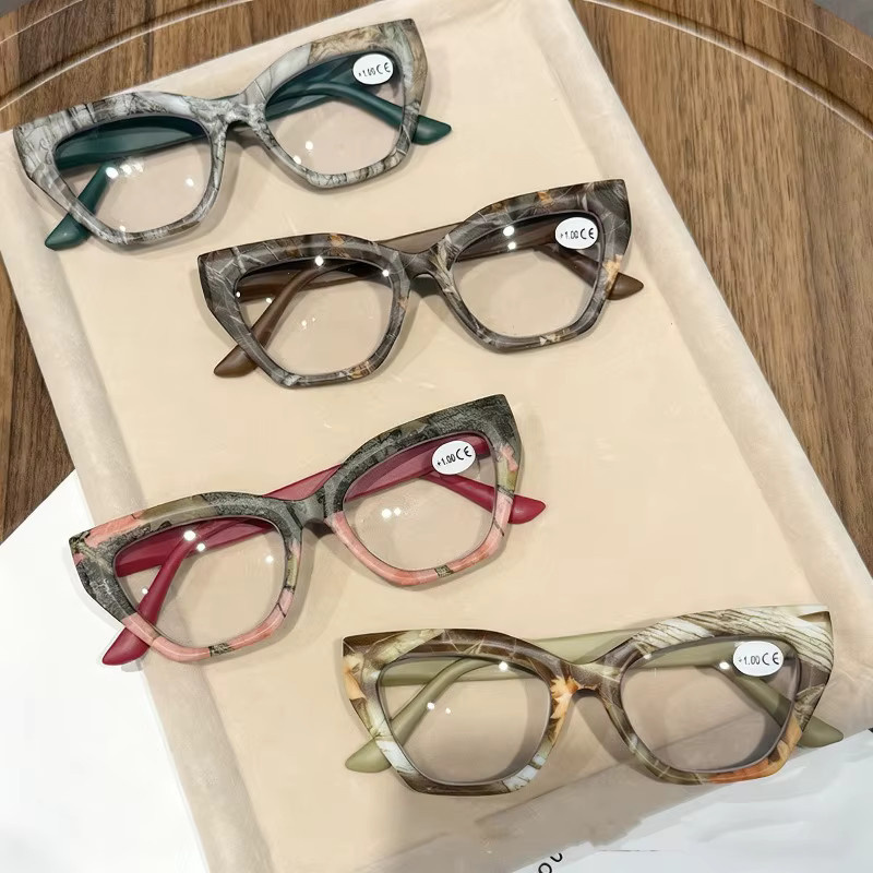 DIXSG Lesebrille Cat-Eye, Vollrand, Kunststoff, Multicolour, Unisex - Bild 2
