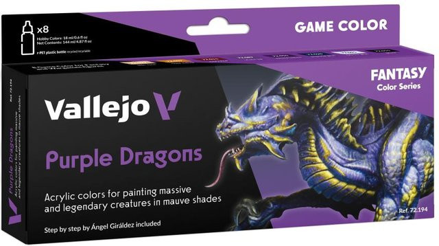 Vallejo Purple Dragon Farb-Set, Fantasy, 8 x 18ml - Bild 1