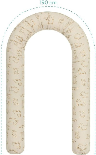 Fillikid Nestchenschlange Bettwurm aus Jersey in Beige, Länge: 190 cm - Bild 1
