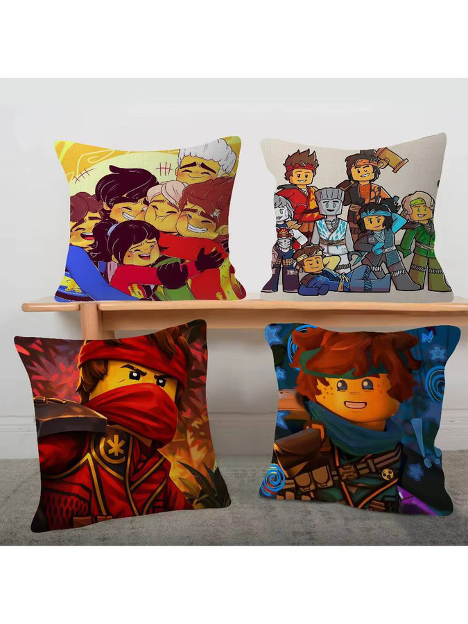Kayou Ninjago Kissenbezug mit Cartoon-Print in Multicolour, 30 x 30 cm - Bild 7