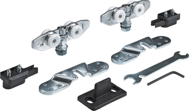 Hettich Montagesatz TopLine 8plus für Holztüren bis 80 kg aus verzinktem Stahl in Silber - Bild 1