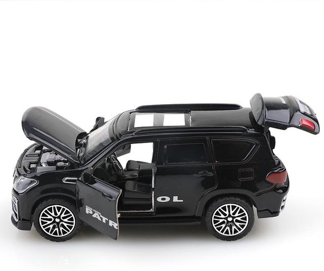 Linyi toy car Streifenwagen-Stil SUV Druckguss Spielzeugauto, 1:36, Metall, ab 14 Jahren - Bild 1