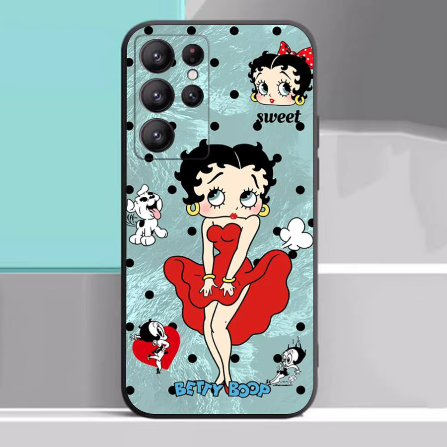 B-Betty Girl B-Boops Handyhülle für Samsung Galaxy S24 FE, S23, S22 Ultra 5G und weitere Modelle, Multicolor - Bild 3
