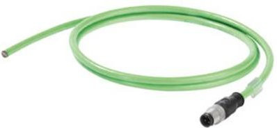 Weidmüller Sensor-Aktor-Datensteckverbinder M12 Stecker gerade Cat5e grün - Bild 1