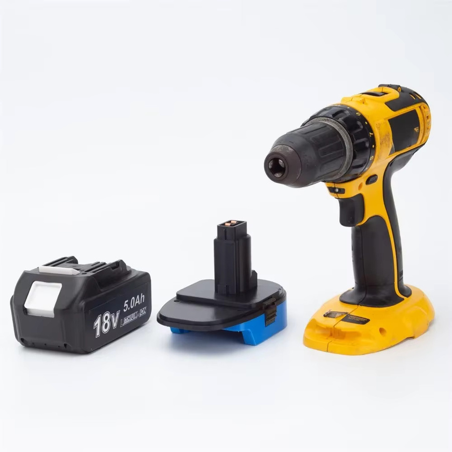 Batterieadapter für Makita 18V Li-Ionen-Akkus zu Dewalt 18V Ni-Cd und Ni-Mh Elektrowerkzeugen in Schwarz - Bild 2