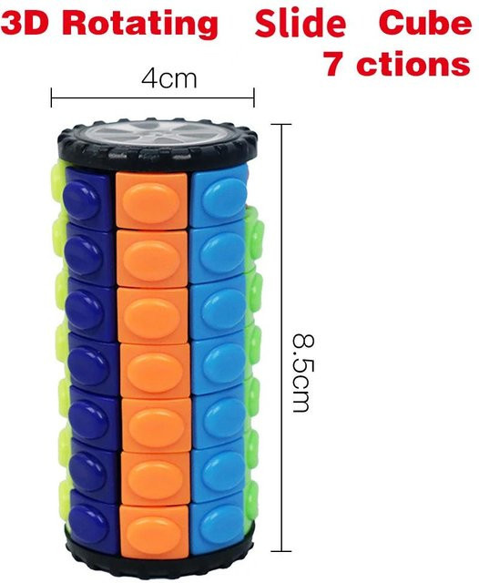 Binchi 3D-rotierender Schiebewürfel-Puzzle-Farbturm, Puzzle-Spielzeug, ab 14 Jahren - Bild 1