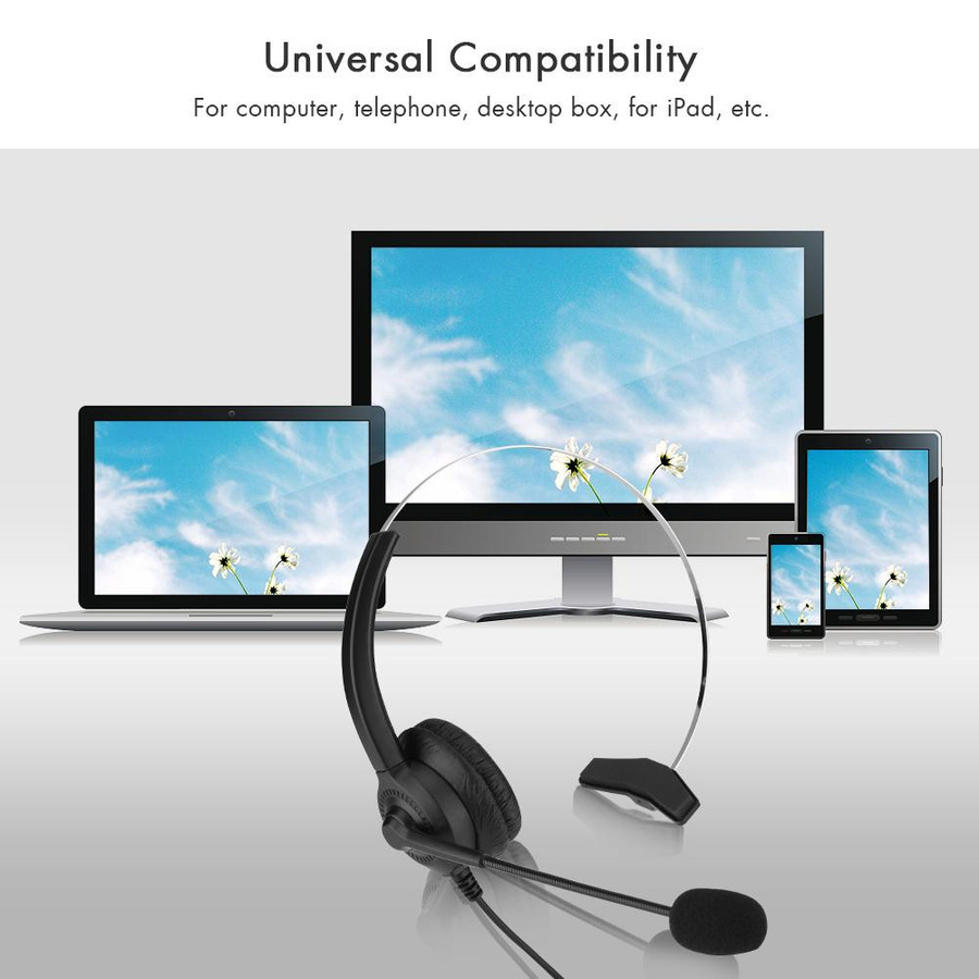 Honor Electronics Callcenter-Headset mit Geräuschunterdrückung in Schwarz - Bild 3
