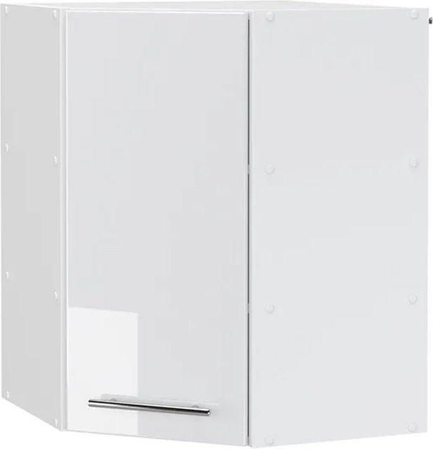 Vicco Eckhängeschrank Fame-Line Küchen-Eckschrank Weiß Hochglanz B: 57 cm - Bild 1