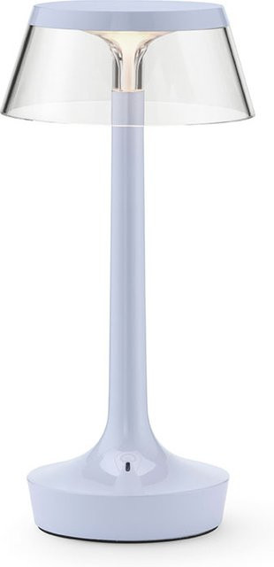 Flos Bon Jour Unplugged LED-Tischleuchte mit Akku in Transparent Blue - Bild 1