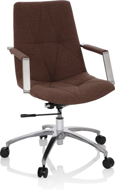 hjh OFFICE Bürostuhl SARANTO II mit Armlehnen und Rollen in Retro-Stoff - Bild 1