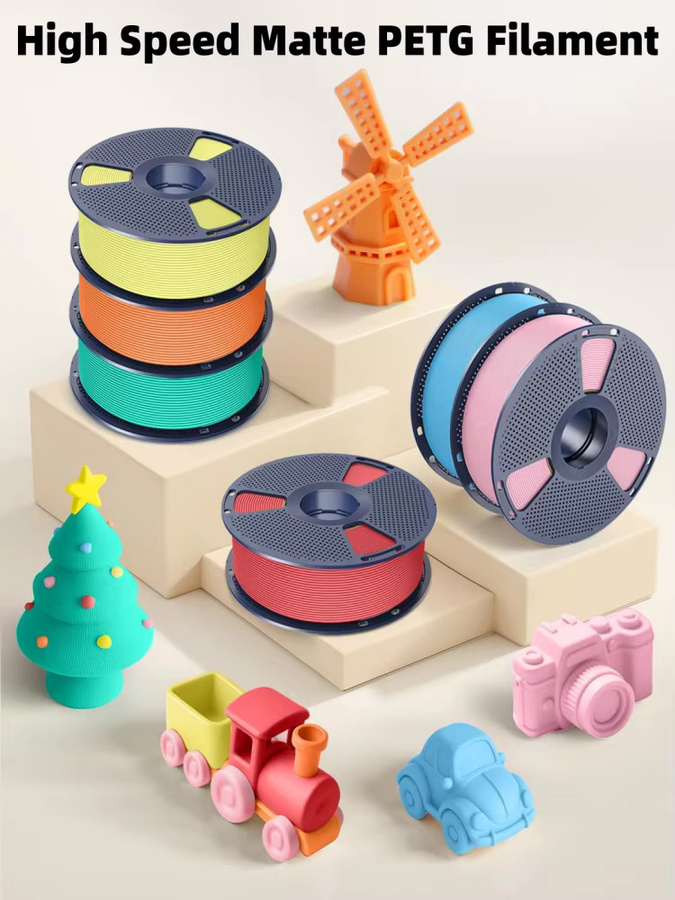 JAYO Hochgeschwindigkeits Matt-PETG Filament 1,75mm für FDM 3D-Drucker, 2,2 kg - Bild 3