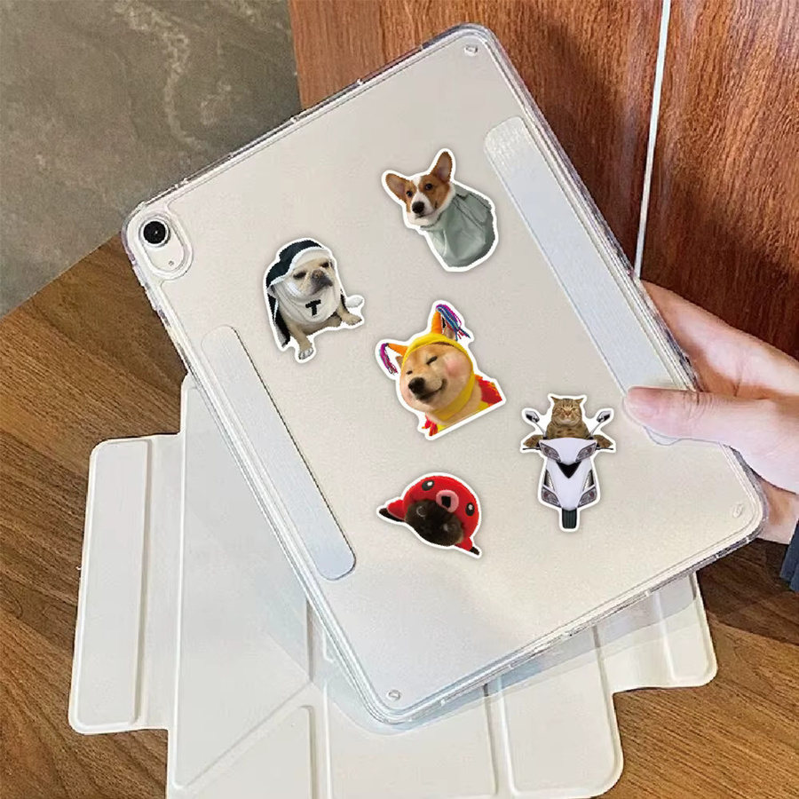 Rspctou Katzen- und Hunde-Meme-Aufkleber, Sticker, 10 Stück, multicolour - Bild 4