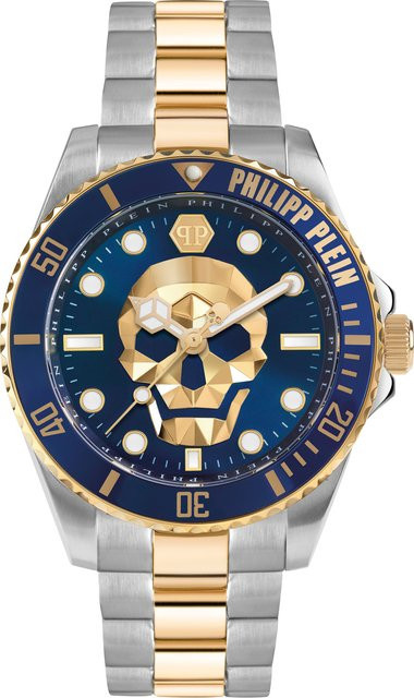 Philipp Plein Herrenuhr The $kull Diver, 44 mm, 10 ATM, gold - Bild 1