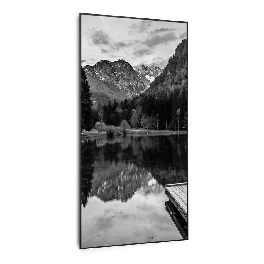 Klarstein Wonderwall Air Art Smart Infrarotheizung mit App-Steuerung, Motiv See, Schwarz, B: 120 cm, H: 60 cm, 700 W - Bild 2