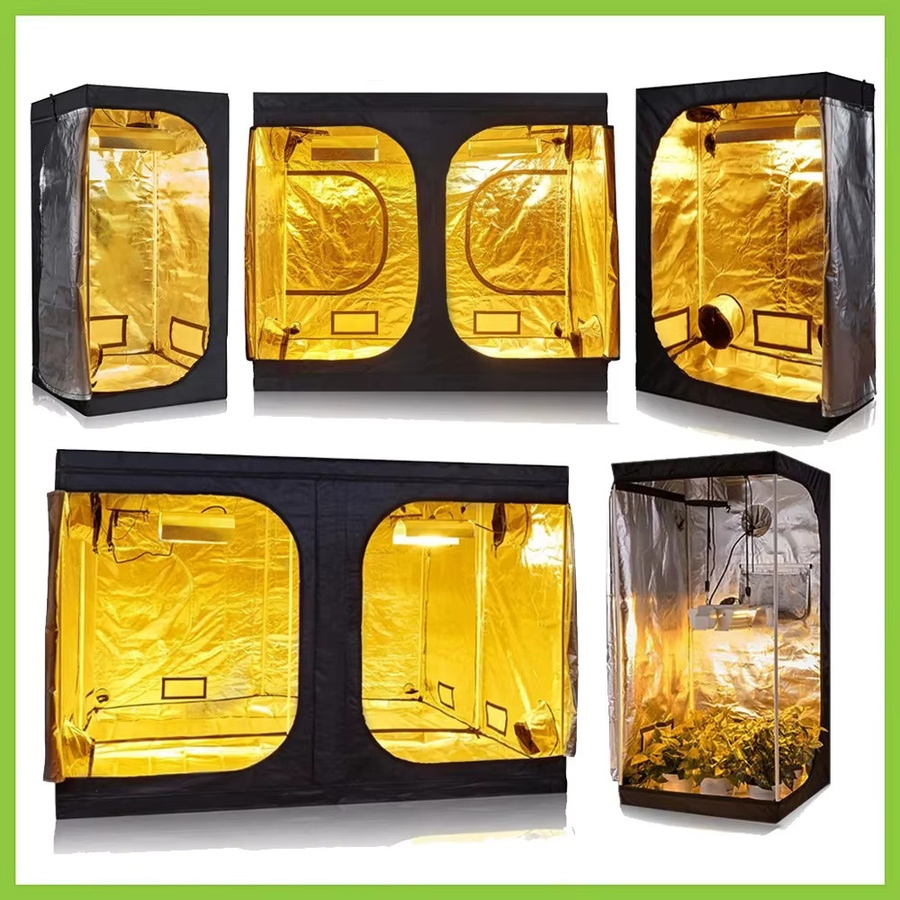 MTPAKE Grow Tent Kit Komplettsystem mit Vollspektrum Dual-Chip LED Pflanzenlampe und hochreflektierendem Mylar in Schwarz - Bild 3