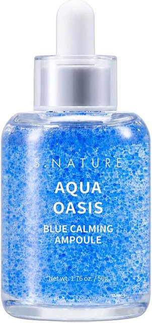 S.NATURE Aqua Oasis Blue Beruhigende Ampulle Serum, 50 ml, mit Guaiazulen und Centella Asiatica - Bild 1