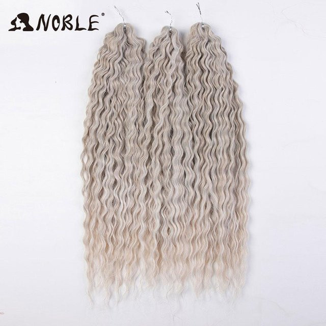 Häkelhaar Wasserwelle Ombre Blond, 24 Zoll, 300g, Gray - Bild 1
