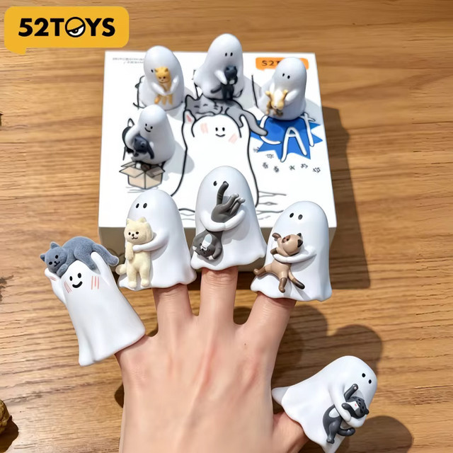 52toys Ghody Behold My Cat Blind Box, Einzelfigur, Blau, Weiß - Bild 1
