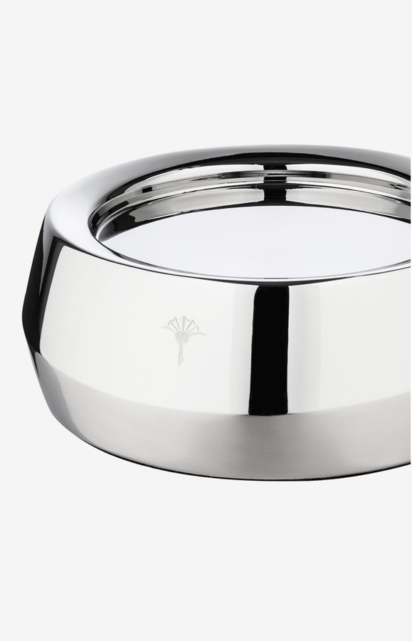 JOOP! METAL LINE Stumpenkerzenhalter aus Metall in Silber, groß und rund - Bild 2