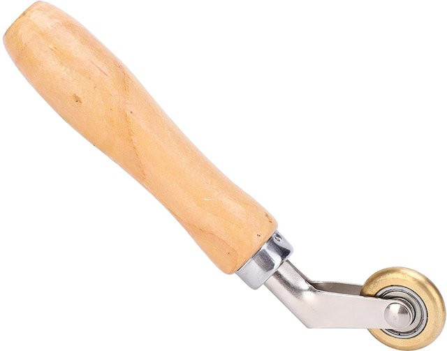 Wasserdichte Malerwalze mit Messingpressrad und Ecknaht aus Membranmaterial in Beige - Bild 1