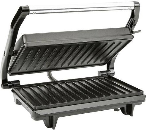 Tristar GR-2650 Elektro Kontaktgrill in Schwarz mit Edelstahl und Kunststoff, Breite: 22,5 cm, Tiefe: 22,5 cm - Bild 1