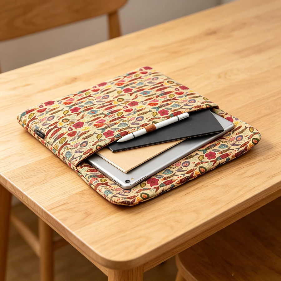 Personalisierte Tablet-Hülle von Quoko mit Blumenmuster in Multicolour für iPad Mini, Air, Pro und Matepad - Bild 3
