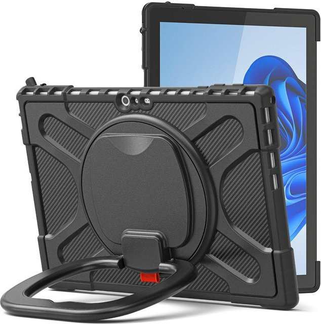 Robuste stoßfeste Schutzhülle mit Ständer für Microsoft Surface Pro 7 Plus, Pro 7, Pro 6, Pro 5, Pro 4 und Pro 3 (12,3 Zoll) in Schwarz - Bild 1