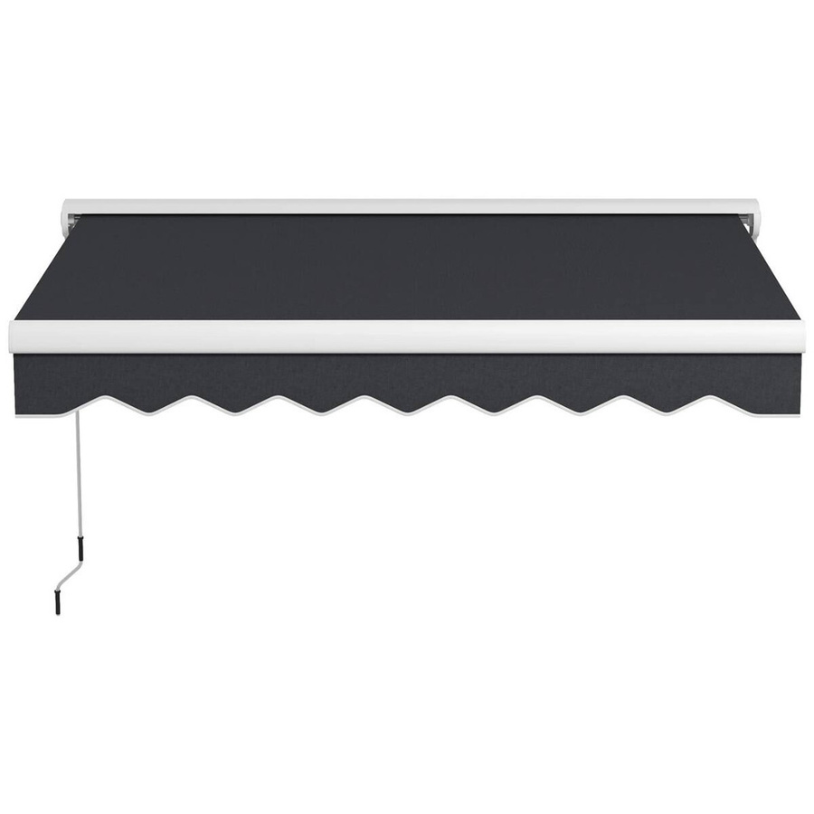 Outsunny Elektrische Gelenkarmmarkise in Grau mit Semi-Cassette aus Aluminium und Polyester, Breite: 250 cm, Höhe: 200 cm, Tiefe: 150 cm - Bild 4