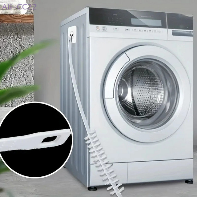 JETTING Reinigungsbürste mit langem Griff für Frontlader-Waschmaschinen zur Trommel- und Fugenreinigung, Weiß - Bild 1