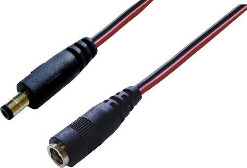 BKL Electronic DC-Hohlstecker mit DC-Kupplung, Schwarz, Länge: 4 m - Bild 1