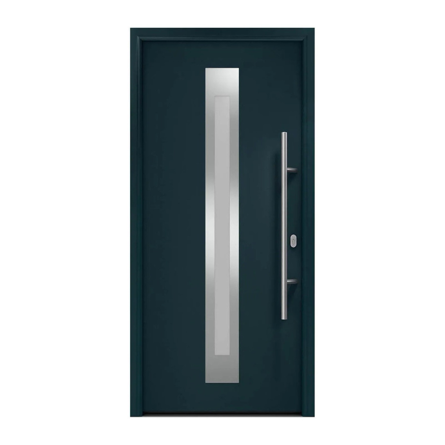 EcoStar Haustür Isopro IP 770S mit Glaseinsatz Anthrazitgrau B: 110 cm, H: 210 cm, DIN Rechts - Bild 2