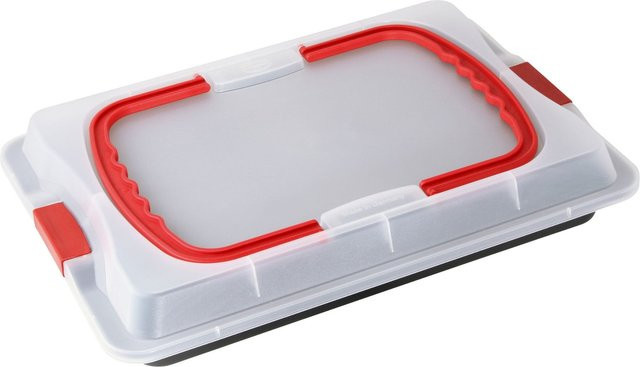 Dr. Oetker Ersatz Transporthaube für Blechkuchen, transparent, B/T/H: 43 x 30 x 7 cm - Bild 1