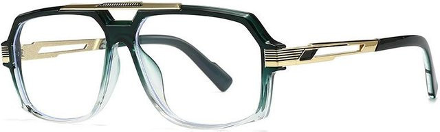 Dote Lesebrille, Quadratisch, Metall, Vollrand, Unisex, Blau, Transparent - Bild 1