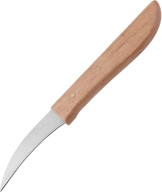 Nirosta Schälmesser Grandma mit Holzgriff und 6 cm Klinge in Silber - Bild 1