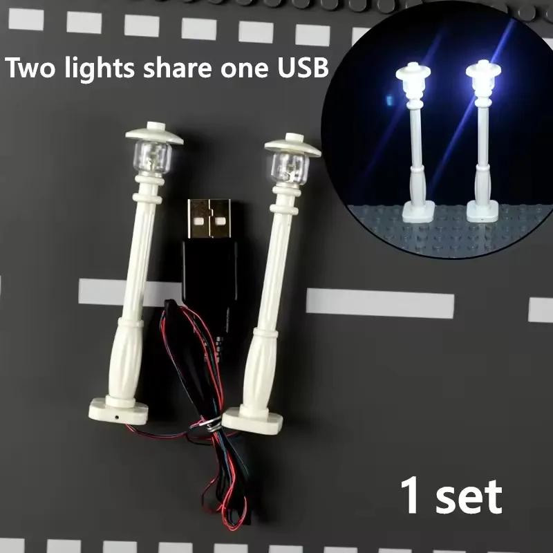 Yiran toy Stadt Straße Ampel LED USB Lampe Bausteine Zubehör - Bild 2