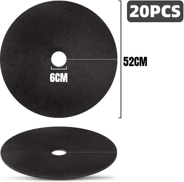 20 Stück Unkrautmatte Mulchring aus Kunststoff in Schwarz von YWZT Home Depot, Durchmesser: 52 cm, zur Unkrautbekämpfung und zum Wurzelschutz im Zier- und Gemüsegarten - Bild 1