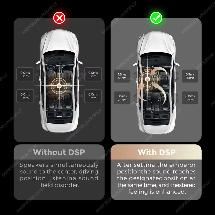 AUTOSHARK DSP Audio Prozessor Automotive Sound Modul mit App-Steuerung, 4x80W Verstärker, Schwarz - Bild 4