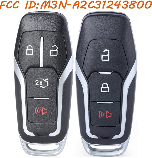 Keyecu Smart Remote Key Fob in Schwarz für Ford Fusion, Edge, Explorer, Mustang und F-150, Modell M3N-A2C31243800 - Bild 1