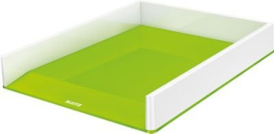 LEITZ Ablagekorb WOW Duo Color für DIN A4 in Weiß/Grün - Bild 1