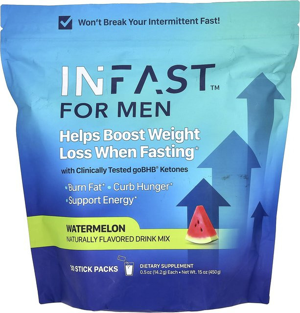 INFAST Real Ketones Getränkepulver, Wassermelone, 30 x 14,2 g - Bild 1