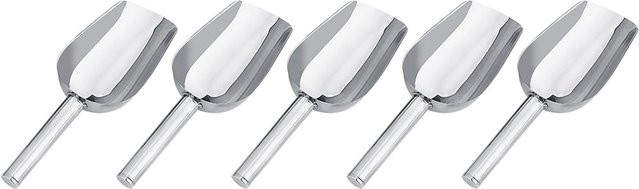CosyHome Sweet Scoops Servierlöffel Set aus Edelstahl in Weiß und Silber, 5er Set - Bild 1