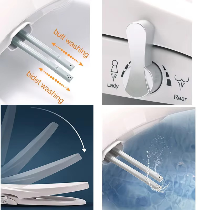 WETIPS Japanischer Bidet Toilettensitz ohne Strom, Farbe: Weiß - Bild 3