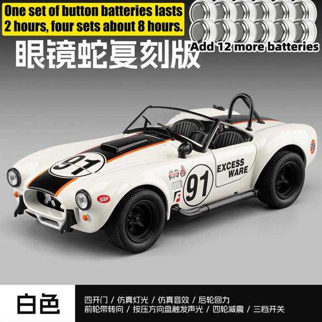 Linyi Toy Car Shelby Cobra 427 #91 Rennreplika, Druckgussmodellauto, 1:22, ab 14 Jahren - Bild 1