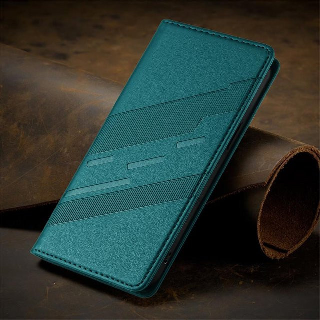 Magnetische Lederhülle als Brieftasche für Motorola Moto Edge 70 70 Fusion Pro Ultra Neo 60 50 40 30 in Petrol - Bild 1