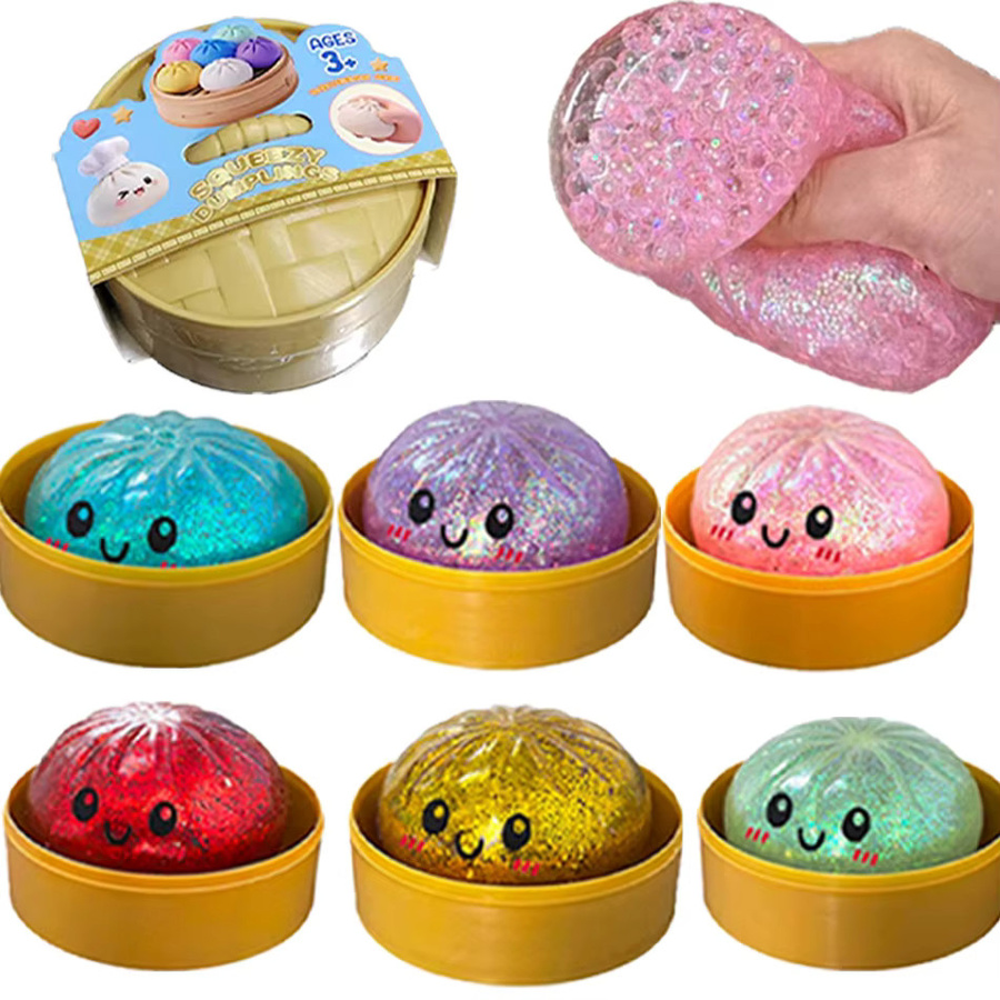 Bandai Mystery Blind Box Glitzer-Dumpling Squishy, Sensorisches Quetschspielzeug, ab 3 Jahren - Bild 2