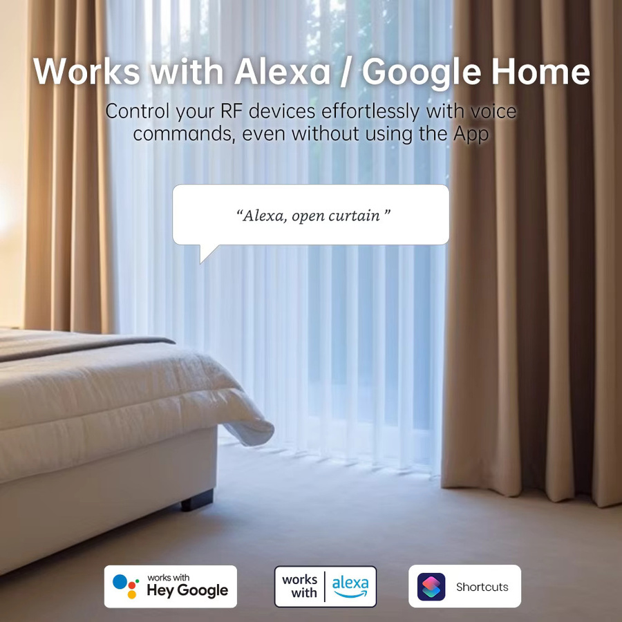 LinknLink eHome Wi-Fi Smart RF Universal-Fernbedienung in Weiß für Licht, Deckenventilator und Rollladen, kompatibel mit Amazon Alexa und Google Assistant - Bild 2