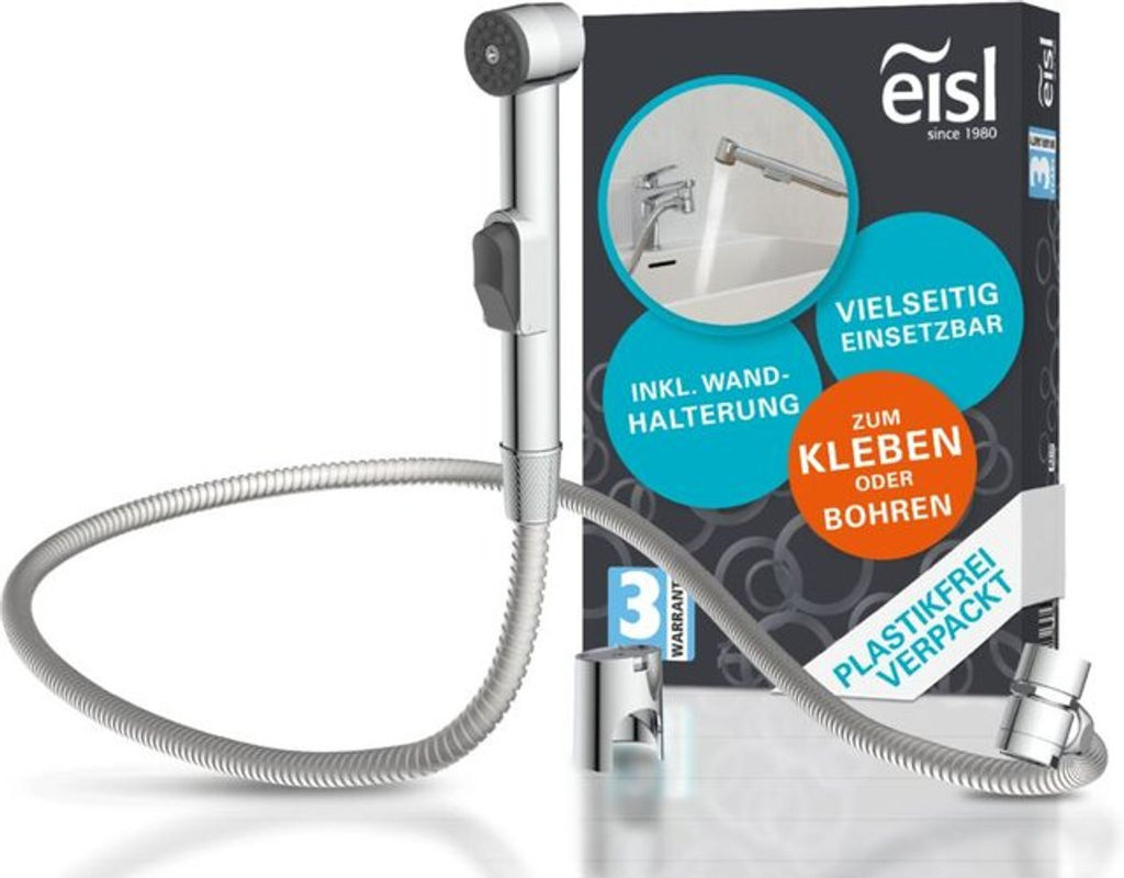 EISL Waschbeckenbrause Handbrause mit Schlauch in Chrom und Silber mit Anti-Limescale-Funktion - Bild 4