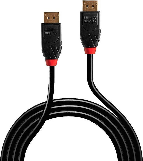 Lindy DisplayPort-Kabel DisplayPort auf DisplayPort, aktiv, 7,5 m, Schwarz, unterstützt 8K 60 Hz und 4K 144 Hz - Bild 1