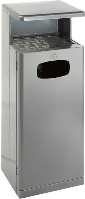 PROREGAL Kombischer für den Außenbereich mit Dach aus Aluminium in Grau, H x B x T: 103 x 40 x 34,5 cm - Bild 1