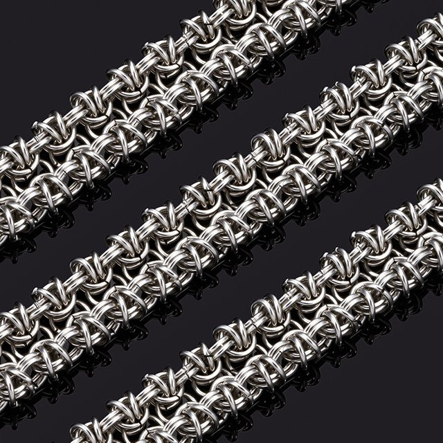 Edelstahlkette zweireihig, 1 Meter, Unisex - Bild 1